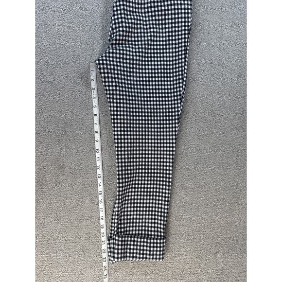 by Anthropologie Trouser Pant Capri The Essential Crop Flare Gingham Check 12 - Picture 9 of 10